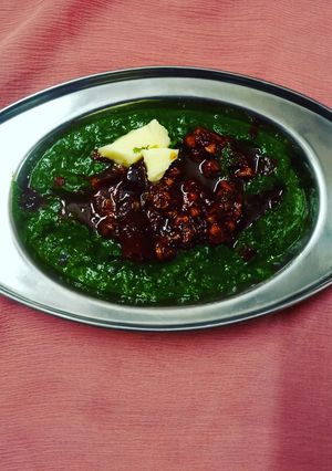 A picture of Lahsuni palak.