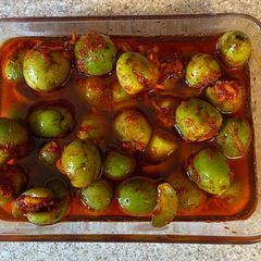 A picture of Gunda nu athanu (Fragrant manjack pickle).