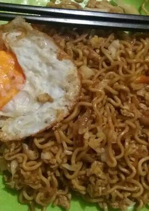 Foto resep Mie goreng telur orak arik dan jamur tiram