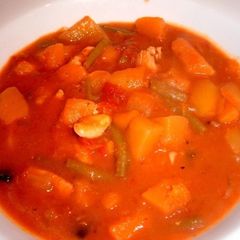 A picture of Chicken Pumpkin Stew.