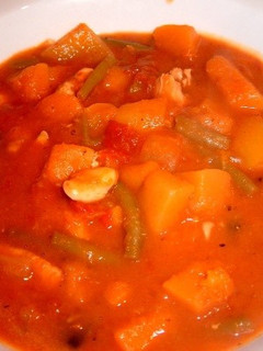 A picture of Chicken Pumpkin Stew.