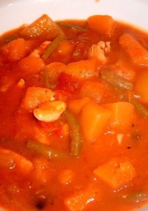 A picture of Chicken Pumpkin Stew.