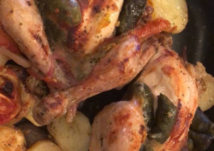 دجاج محشي ورق عنب