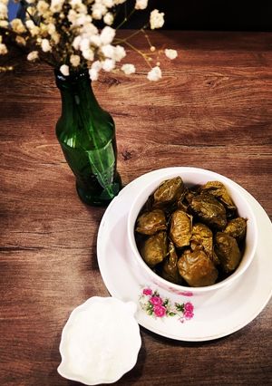 عکسی از دستور دلمه برگ مو