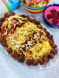 عکسی از دستور 💛مانی پلو با چرخکرده💛