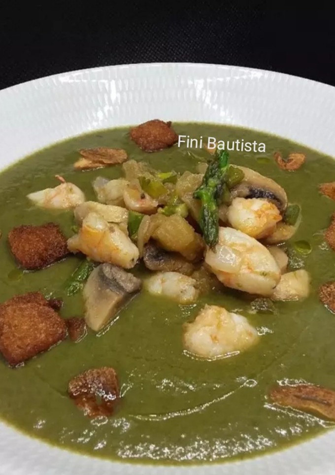 Una foto de Crema de espinacas