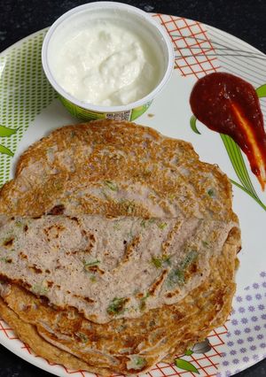 A picture of Black eyed beans chilla - Healthy breakfast recipe.