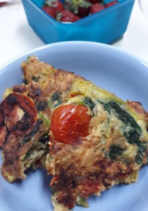 Foto resep Omelet oat bayam - oat asin (bisa untuk diet)