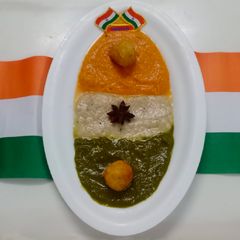 Tiranga gravy kofta A picture of Tiranga gravy kofta.