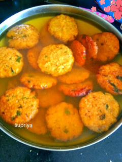 A picture of Mugarura/ moong dal vada (baghelkhand famous traditional dish).