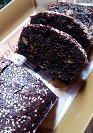 Foto resep Brownies Pisang Kacang Wijen (Gluten Free)