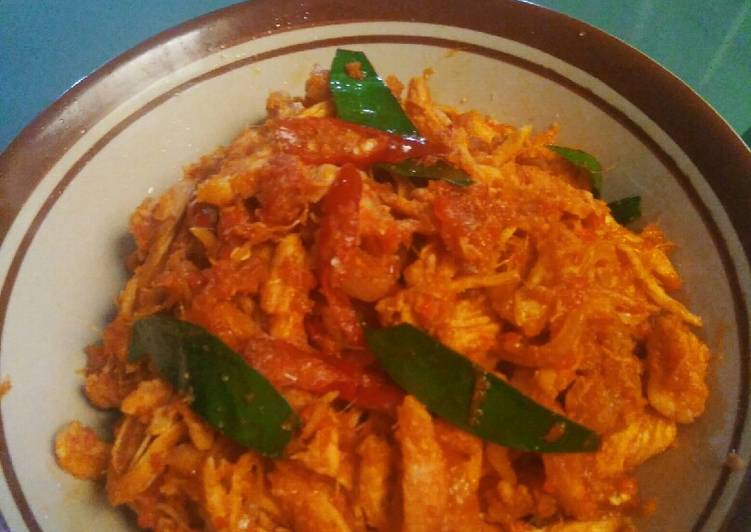 Resep @MANTAP Ayam Suwir Manis Pedas masakan harian