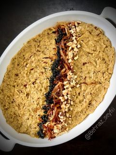 عکسی از دستور حلیم بادمجان با مرغ و عدس 🍗🍆