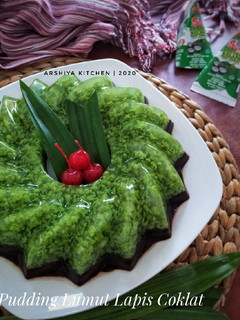 Foto resep Puding Lumut Lapis Coklat