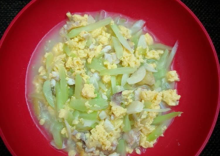 Mpasi 8 bulan : Orak arik telur - labu
