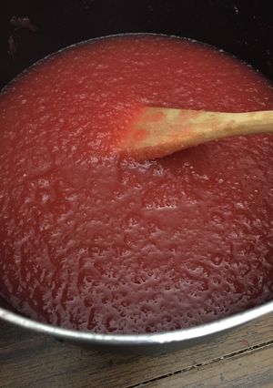 A picture of Red hot apple sauce#mycookbook.