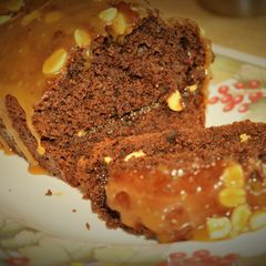 A picture of Snickers Chocolate Cake.