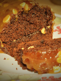 A picture of Snickers Chocolate Cake.