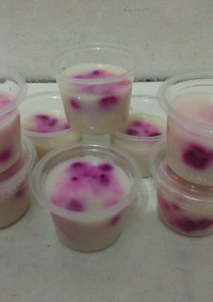 Foto resep Pudding roti buah naga