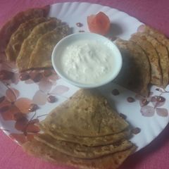 Aaloo paratha A picture of Aaloo paratha.