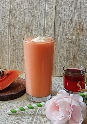 Foto resep Jus Pepaya Mawar creamy segar