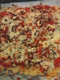 🍕 Bell Pepper and Mushroom Pizza with Chickpea Crust