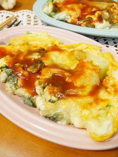 夜市小吃「蚵仔煎」簡單好上手。 的食譜成品照片