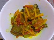 Gambar ikan kembung bumbu kuning wortel