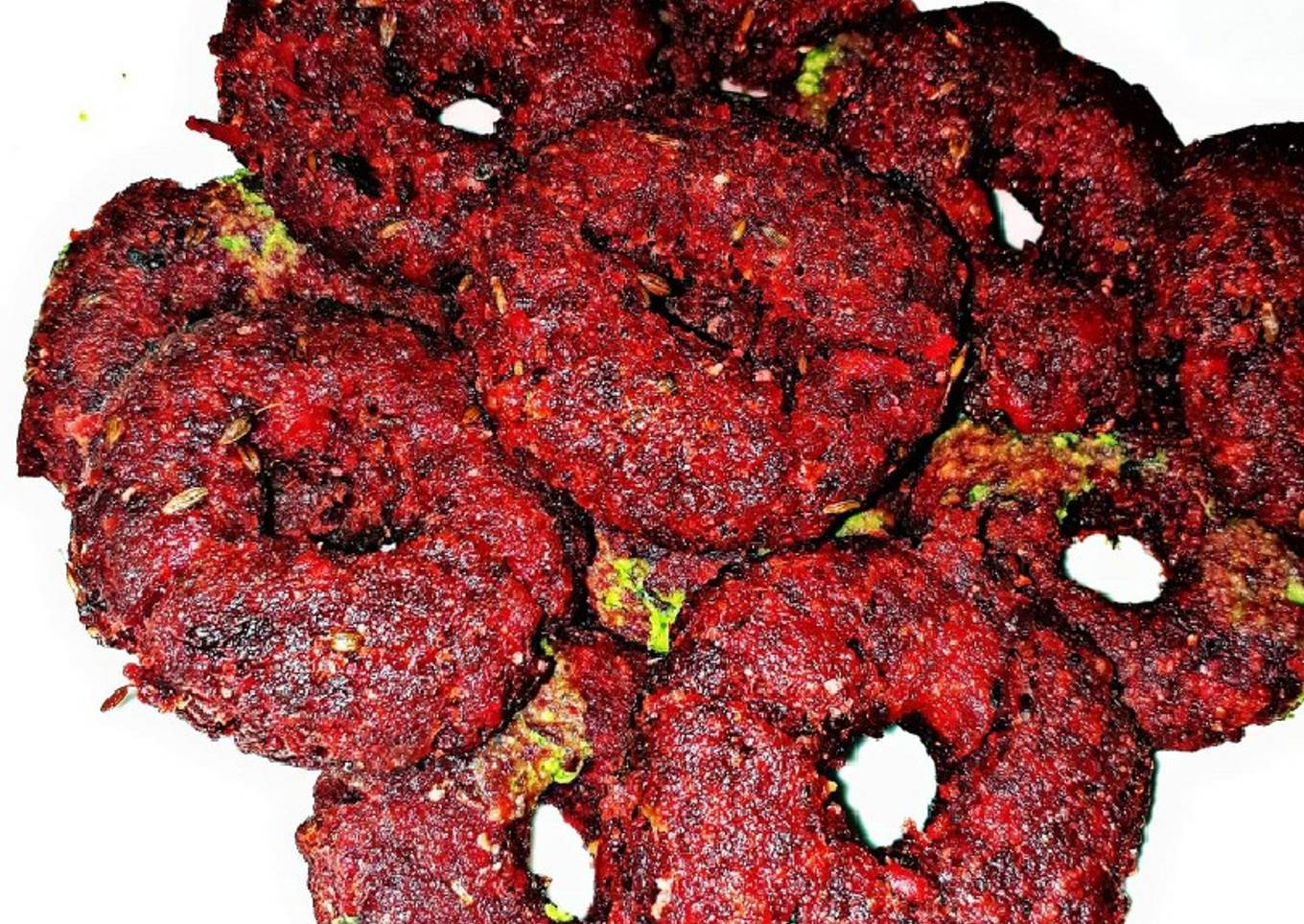 Savoury Beetroot Donuts