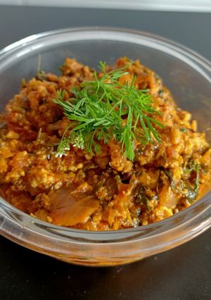 A picture of Methi Paneer Bhurji.