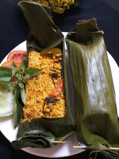 Foto resep Nasi pepes bakar ati ampela mantul