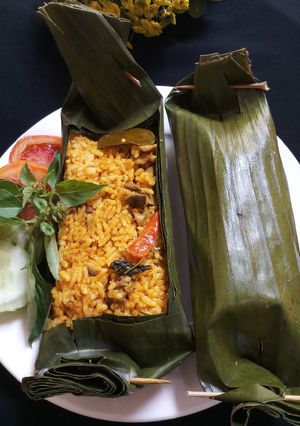 Foto resep Nasi pepes bakar ati ampela mantul