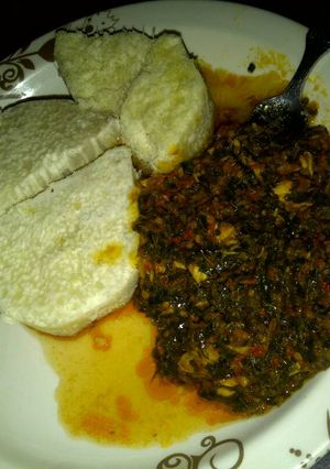 A picture of Yam & Vegetable Sauce.