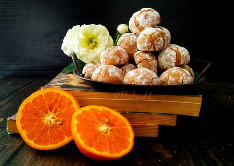 Steps to Make Homemade Orange crinkle cookies