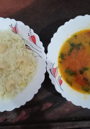 अरहर की दाल फ्राई और चावल (arhar ki dal aur chawal recipe in Hindi) रेसिपी मुख्य फोटो