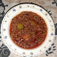A picture of Keema Shimla mirch.