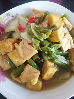 Foto resep Tumis Sawi Putih Tahu Kuning