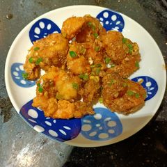 A picture of Salted eggs yolk with shrimp Hongkong Style Delicious 😋.