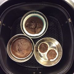 Small batch healthy chocolate cupcakes A picture of Small batch healthy chocolate cupcakes.