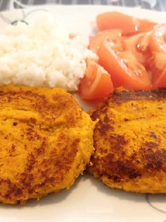 Una foto de Hamburguesas de garbanzos y calabaza