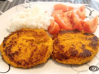 hamburguesa vegetariana de garbanzos