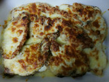 Lomo con patatas y bechamel