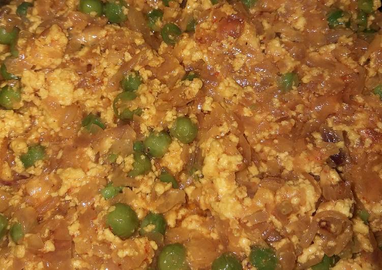 Recipe of Super Quick Homemade Paneer Bhurji Veg