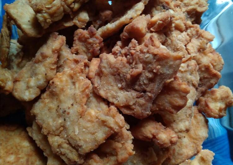 Kripik tempe tepung terigu