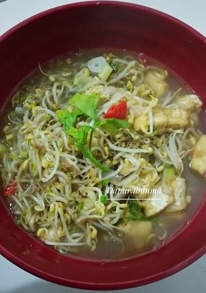Foto resep Kecambah tahu/kuah lontong balap