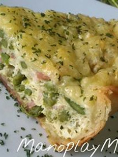 Una foto de Falsa quiche de trigueros y beicon en gme y gmf y tradicional