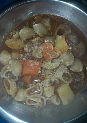 Una foto de Guiso De Coditos Con Carne Picada😋🇦🇷