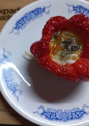 Una foto de Morrones caprese
