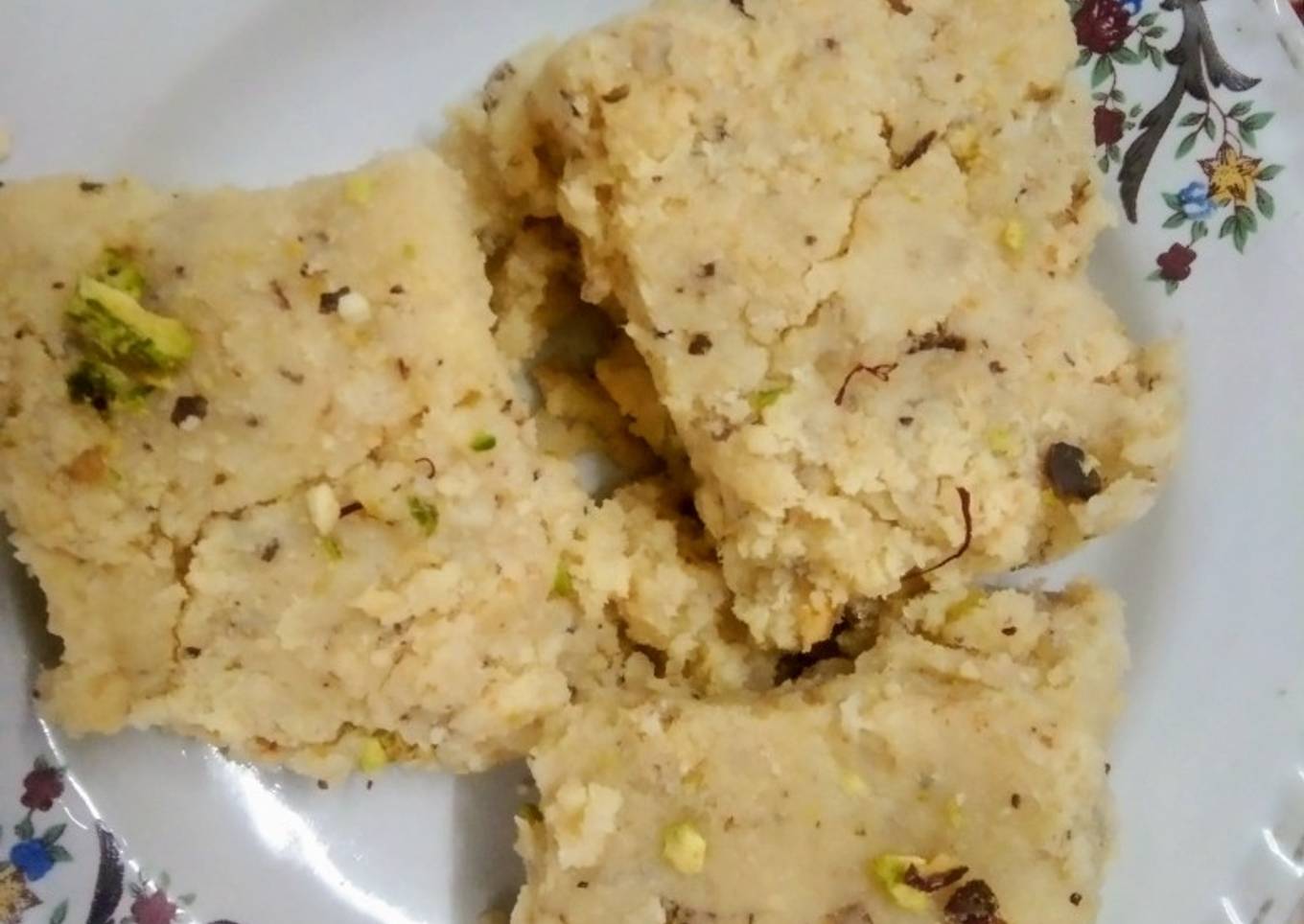 Kesar Coconut Burfi