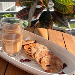 A picture of Cranberry Bhakri With Masala Chai (Monsoon Special).